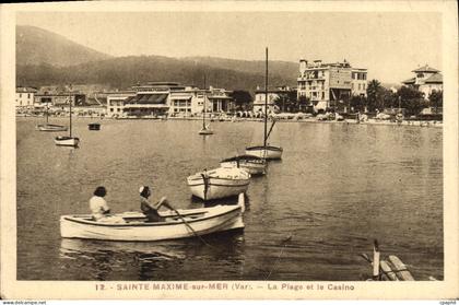 CPA Sainte Maxime sur Mer La Plage et le Casino