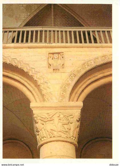 76 - Saint-Martin-de-Boscherville - Abbaye Saint Georges - Chapiteau transept nord et tribune - Art Religieux - CPM - Vo