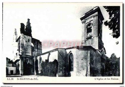 CPA Saint Martin de Re L eglise en ruines