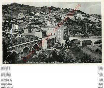 07.  SAINT MARTIN DE VALAMAS . Vue générale .