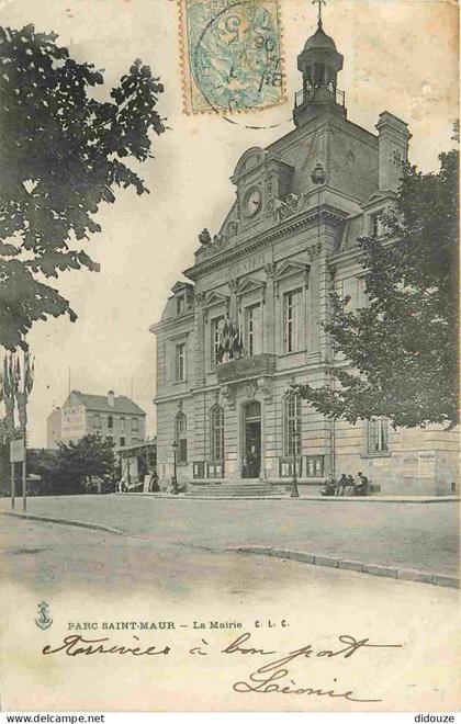 Carte Postale Ancienne - 94 - Saint Maur des Fosses - Parc Saint Maur - La Mairie - Animée - Précurseur - CPA - Oblitéra