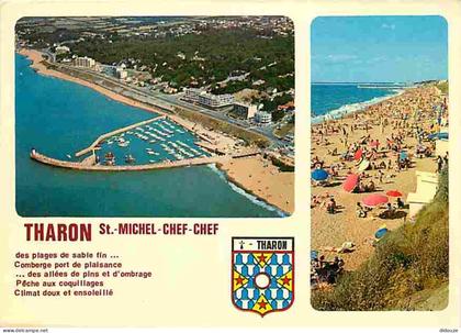 44 - Tharon Plage Saint Michel Chef Chef - Multivues - Blasons - Plage - Flamme Postale - CPM - Voir Scans Recto-Verso
