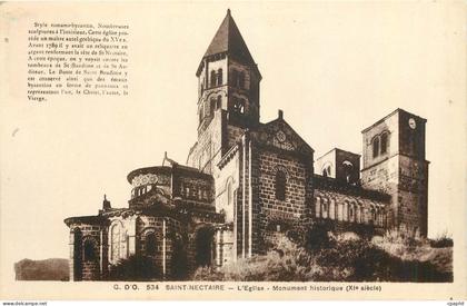 CPA Saint Nectaire L'Eglise Monument historique