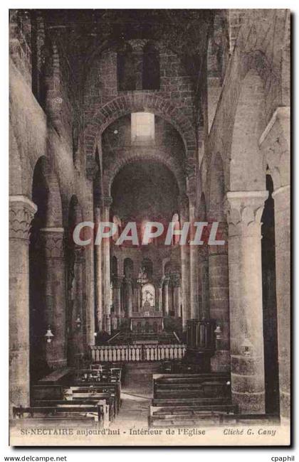 Saint Nectaire CPA Interieur de l'eglise