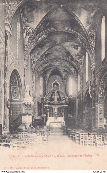 82 / SAINT NICOLAS DE LA GRAVE /  INTERIEUR EGLISE