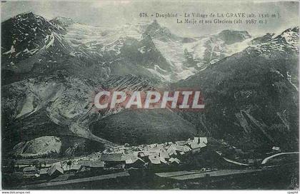 CPA Dauphiné - Le Village de LA GRAVE La Meije et ses glaciers