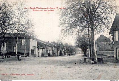 D82 SAINT-NICOLAS-DE-LA-GRAVE < Vue animée du BOULEVARD DES FOSSES