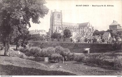 CPA Saint Omer Basilique ND Sithieu