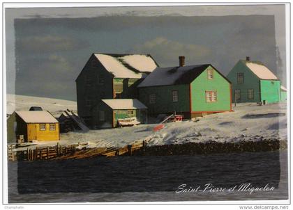 Saint-Pierre et Miquelon - Maisons de l'Ile aux Marins en hiver