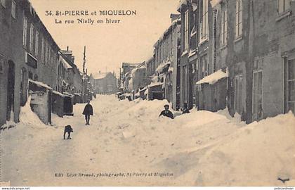 Saint-Pierre & Miquelon - La rue Nielly en hiver - Ed. Léon Briand 34
