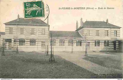 Carte Postale Ancienne - 58 - Saint Pierre le Moutier - Ecole des Garçons - CPA - Voir Scans Recto-Verso - Poscard - Car