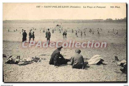 CPA Saint Pol De Leon La Plage Et Pempoul