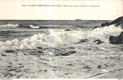 CPA Saint Quay Portrieux Efflt de Vagules Plage De la Comtesse