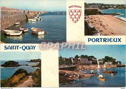 CPM Saint Quay Portrieux Vue generale sur le port et les plages