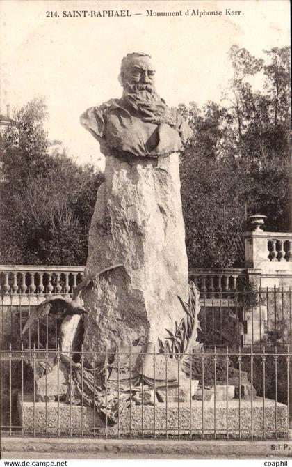 Saint Raphael CPA Monument d'Alphonse Karr