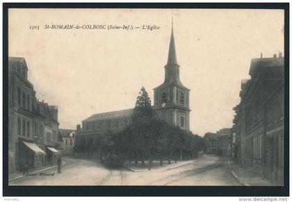 SAINT ROMAIN DE COLBOSC - L'Église (passage train)