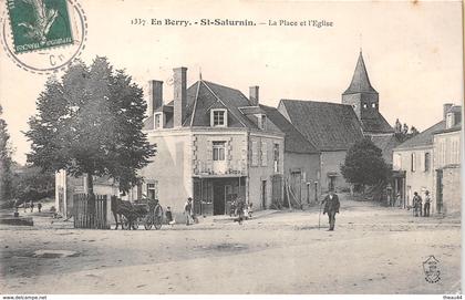 ¤¤  -  1337   -   SAINT-SATURNIN   -   La Place et l'Eglise     -  ¤¤