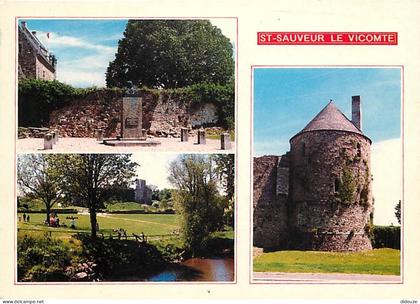 Carte Postale - 50 - Saint Sauveur le Vicomte - Multivues - Vieilles pierres - Flamme Postale de Saint Sauveur le Vicomt