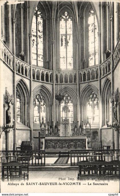 CPA Abbaye De Saint Sauveur Le Vicomte Le Sanctuaire