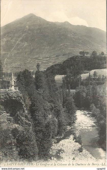 CPA Saint Sauveur Le Gouffre et la Colonne de la Duchesse de Berry