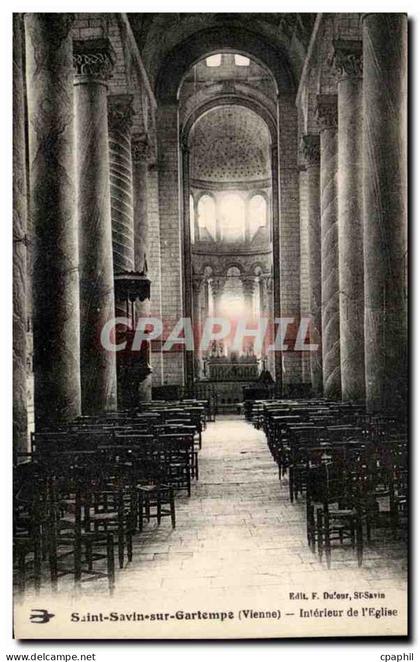 CPA Saint Savin Sur Gartempe Interieur De l'Eglise
