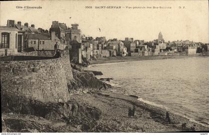 CPA Saint Servan Vue Generale des Bas Sablons