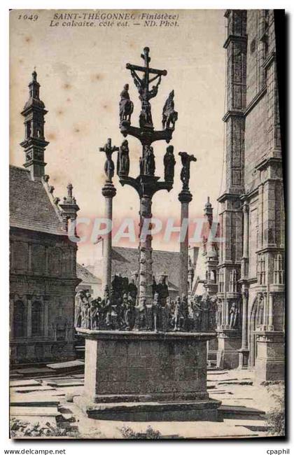CPA Saint Thegonnec Finistere Le Calvaire cote est