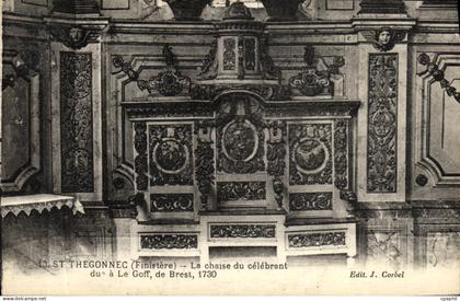 CPA Saint Thegonnec La Chaise du celebrant due a le Goff de Brest 1730