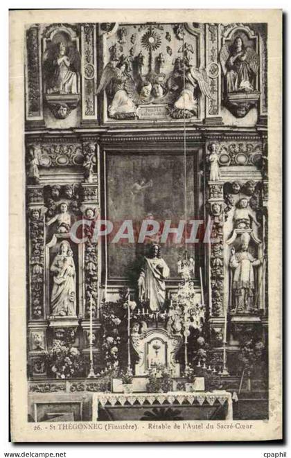 CPA Saint Thegonnec Retable de L Autel du Sacre Coeur