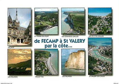 Carte Postale - 76 - Saint Valery en Caux - De Fécamp àSaint Valery en Caux par la côte - Multivues - Carte Neuve - CPM