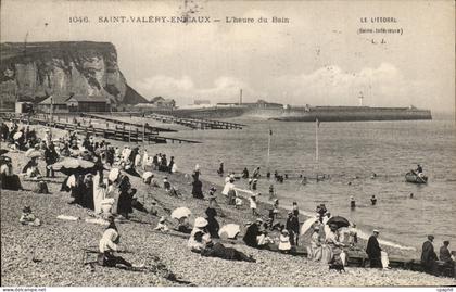CPA Saint Valery En Caux L'heure Du Bain