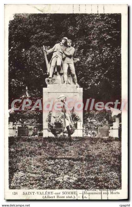 CPA Saint Valery sur Somme Monument aux Morts Albert Roze stat