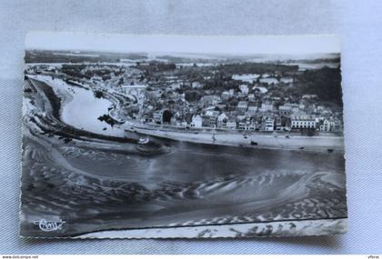 Cpsm, Saint Valery sur Somme, le quai Blavet, vue aérienne, Somme 80