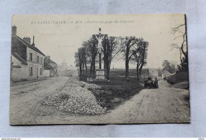 Saint Vrain, entrée du pays, le calvaire, Essonne 91