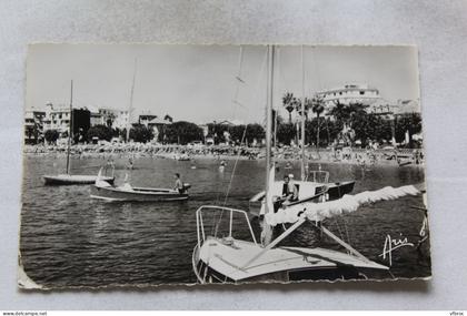 Cpsm, Sainte Maxime, vue générale sur la plage, Var 83