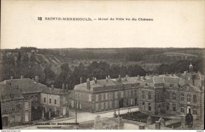 CPA Sainte Menehould Hotel De Ville Vu Du Chateau