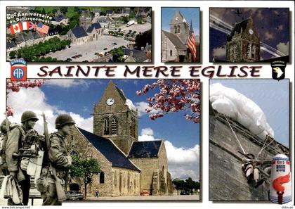 Carte Postale - 50 - Sainte-mère-église - 60e anniversaire du débarquement en normandie le secteur de sainte-mère-église