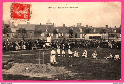Salbris - Société de Gymnastique - Barres Parallèles - Animée - Édition LIGER - 1913 - Cachet " Gare de Salbris "
