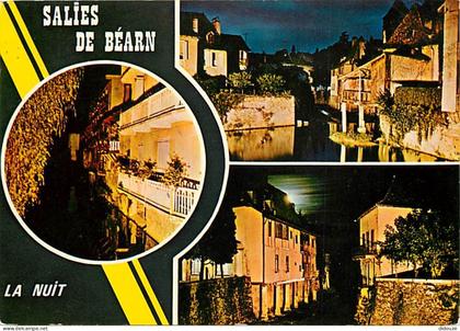 Carte Postale - 64 - Salies de Béarn - Multivues - Vue de Nuit - Flamme Postale de Salies de Béarn - CPM - Voir Scans Re