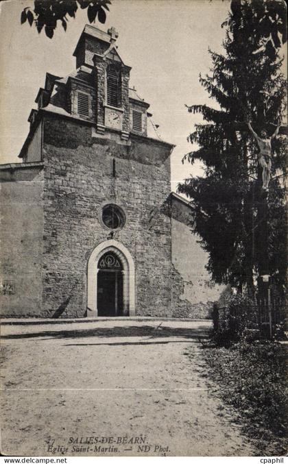 CPA Salies De Bearn Eglise Martin