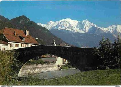 Carte Postale - 74 - Sallanches - Le Pont Saint Martin sur l'Arve - Le Mont Blanc - CPM - Voir Scans Recto-Verso - Posca