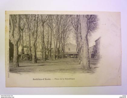 SALLELES-D'AUDE  (Aude)  :  Place de la REPUBLIQUE   1909