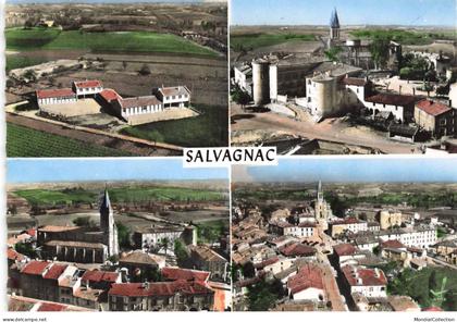 81 SALVAGNAC AJ#MK740 SOUVENIR MULTI VUES VUE AERIENNE