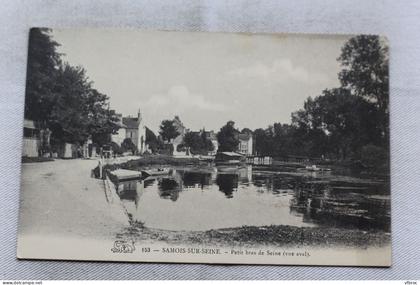 Samois sur Seine, petit bars de Seine, vue aval, Seine et Marne 77