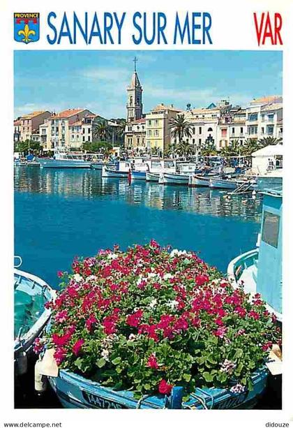 83 - Sanary sur Mer - Le Port - Bateaux - Fleurs - CPM - Voir Scans Recto-Verso