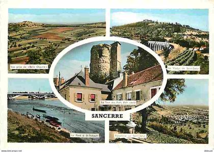 Carte Postale - 18 - Sancerre - Multivues - Flamme Postale de Sancerre - CPM - Voir Scans Recto-Verso - Poscard - Carta