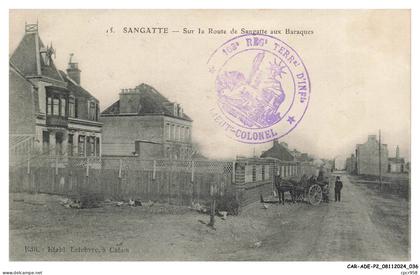 CAR-ADEP2-0092-62 - SANGATTE - Sur la route de sangatte aux baraques