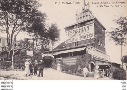 CPA  95 SANNOIS grand moulin de la terrasse