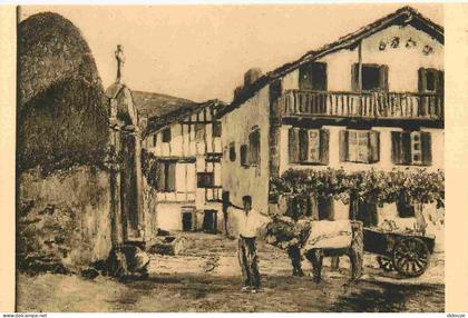 64 - Sare - Un coin de Sare - D'après une peinture de Floutier - Collection Pays Basque - CPA - Voir Scans Recto-Verso