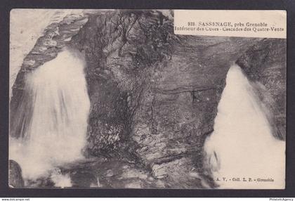 FRANCE, RPPC Postcard, Sassenage, Quatre-Vents Waterfalls